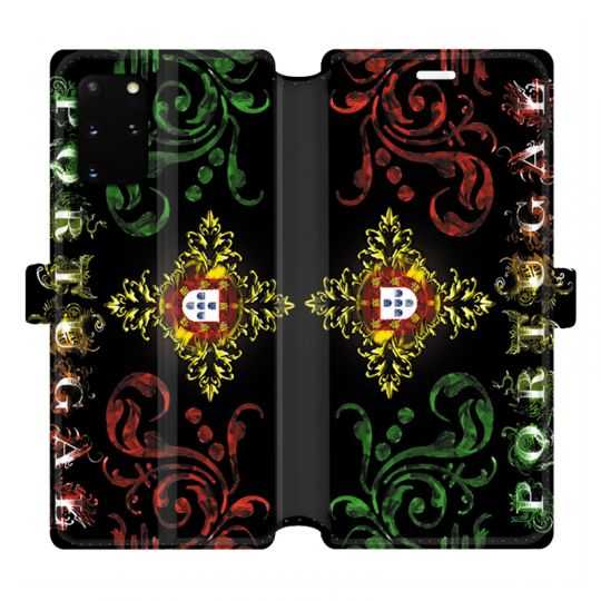 Housse cuir portefeuille pour Samsung Galaxy S20 Plus Portugal Arabesque