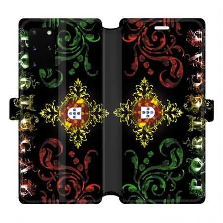 Housse cuir portefeuille pour Samsung Galaxy S20 Plus Portugal Arabesque