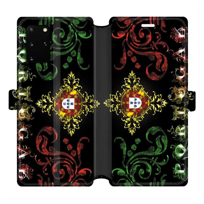 Housse cuir portefeuille pour Samsung Galaxy S20 Plus Portugal Arabesque