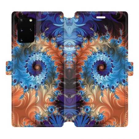 Housse cuir portefeuille pour Samsung Galaxy S20 Plus Psychedelic Spirale