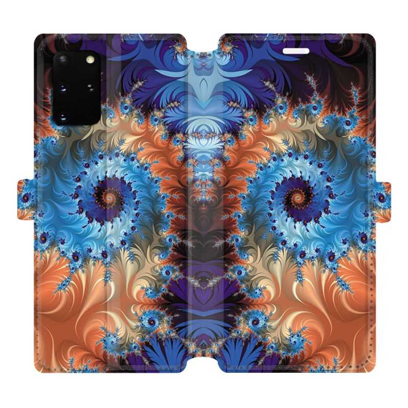 Housse cuir portefeuille pour Samsung Galaxy S20 Plus Psychedelic Spirale