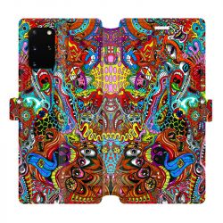 Housse cuir portefeuille pour Samsung Galaxy S20 Plus Psychedelic Yeux