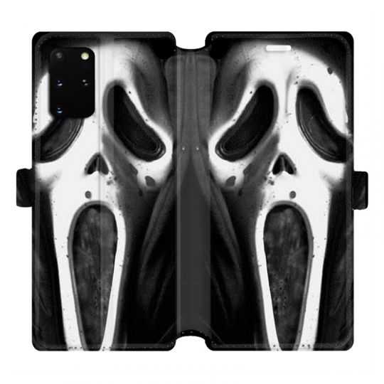 Housse cuir portefeuille pour Samsung Galaxy S20 Plus Scream noir