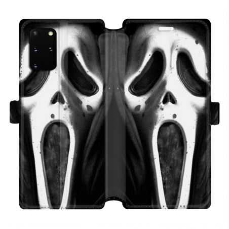 Housse cuir portefeuille pour Samsung Galaxy S20 Plus Scream noir
