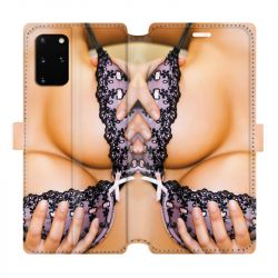 Housse cuir portefeuille pour Samsung Galaxy S20 Plus Sexy boobs