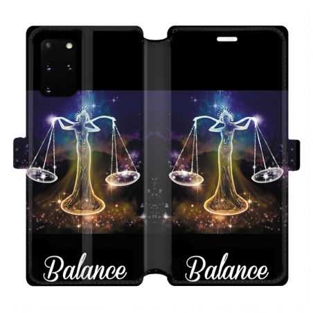 Housse cuir portefeuille pour Samsung Galaxy S20 Plus signe zodiaque 2 Balance