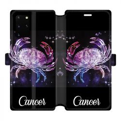 Housse cuir portefeuille pour Samsung Galaxy S20 Plus signe zodiaque 2 Cancer