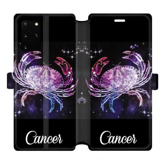 Housse cuir portefeuille pour Samsung Galaxy S20 Plus signe zodiaque 2 Cancer