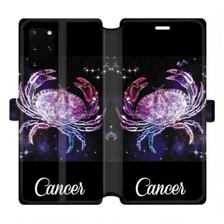 Housse cuir portefeuille pour Samsung Galaxy S20 Plus signe zodiaque 2 Cancer