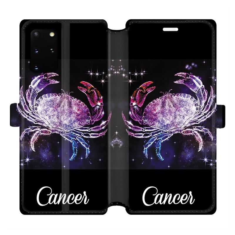 Housse cuir portefeuille pour Samsung Galaxy S20 Plus signe zodiaque 2 Cancer