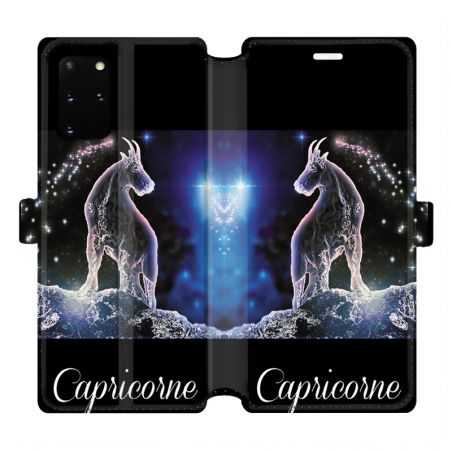 Housse cuir portefeuille pour Samsung Galaxy S20 Plus signe zodiaque 2 Capricorne