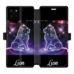 Housse cuir portefeuille pour Samsung Galaxy S20 Plus signe zodiaque 2 Lion