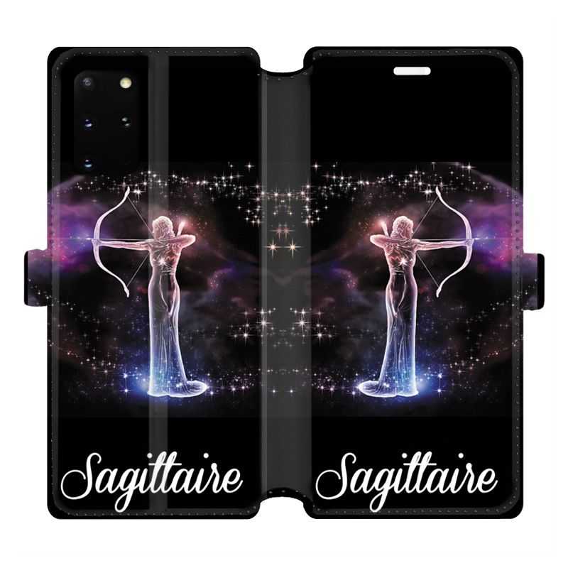 Housse cuir portefeuille pour Samsung Galaxy S20 Plus signe zodiaque 2 Sagittaire