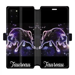 Housse cuir portefeuille pour Samsung Galaxy S20 Plus signe zodiaque 2 Taureau