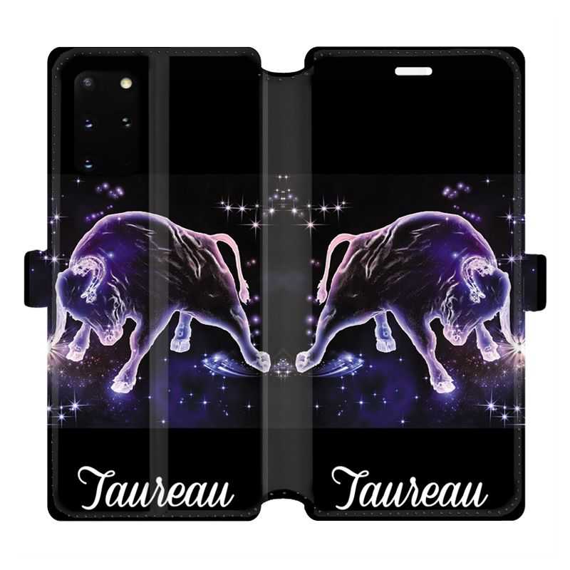Housse cuir portefeuille pour Samsung Galaxy S20 Plus signe zodiaque 2 Taureau