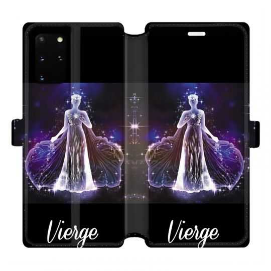 Housse cuir portefeuille pour Samsung Galaxy S20 Plus signe zodiaque 2 Vierge