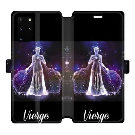 Housse cuir portefeuille pour Samsung Galaxy S20 Plus signe zodiaque 2 Vierge