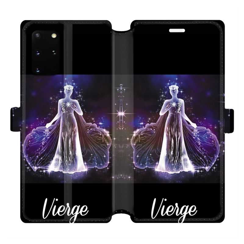 Housse cuir portefeuille pour Samsung Galaxy S20 Plus signe zodiaque 2 Vierge