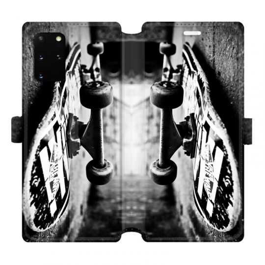 Housse cuir portefeuille pour Samsung Galaxy S20 Plus Skate Vintage