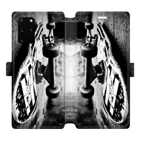 Housse cuir portefeuille pour Samsung Galaxy S20 Plus Skate Vintage