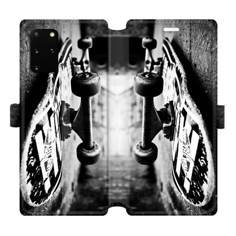 Housse cuir portefeuille pour Samsung Galaxy S20 Plus Skate Vintage