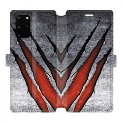 Housse cuir portefeuille pour Samsung Galaxy S20 Plus Texture beton