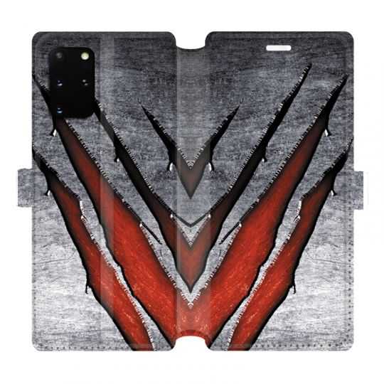 Housse cuir portefeuille pour Samsung Galaxy S20 Plus Texture beton