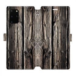 Housse cuir portefeuille pour Samsung Galaxy S20 Plus Texture bois
