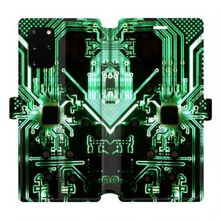 Housse cuir portefeuille pour Samsung Galaxy S20 Plus Trompe ?il composant
