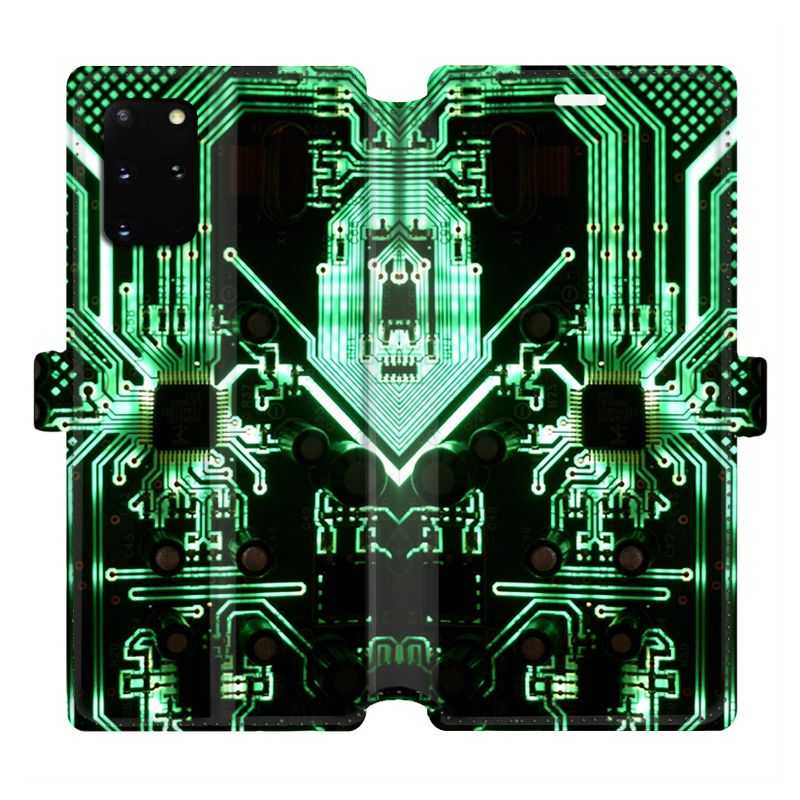 Housse cuir portefeuille pour Samsung Galaxy S20 Plus Trompe ?il composant