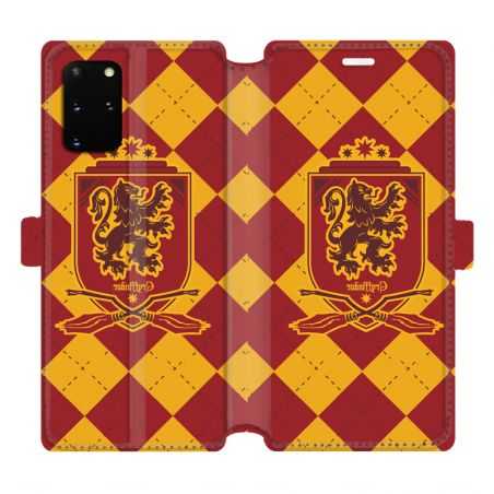 Housse cuir portefeuille pour Samsung Galaxy S20 Plus WB License harry potter ecole Griffindor
