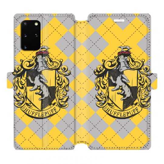 Housse cuir portefeuille pour Samsung Galaxy S20 Plus WB License harry potter ecole Hufflepuff