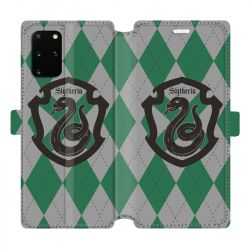 Housse cuir portefeuille pour Samsung Galaxy S20 Plus WB License harry potter ecole Slytherin