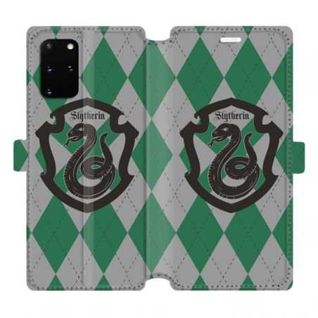 Housse cuir portefeuille pour Samsung Galaxy S20 Plus WB License harry potter ecole Slytherin