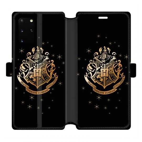 Housse cuir portefeuille pour Samsung Galaxy S20 Plus WB License harry potter pattern Poudlard