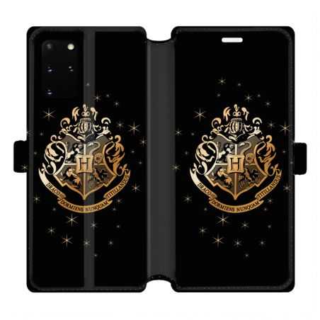 Housse cuir portefeuille pour Samsung Galaxy S20 Plus WB License harry potter pattern Poudlard