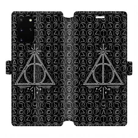 Housse cuir portefeuille pour Samsung Galaxy S20 Plus WB License harry potter pattern triangle noir