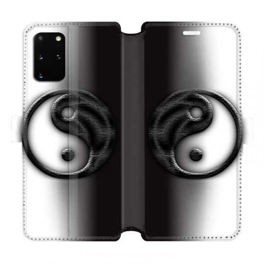 Housse cuir portefeuille pour Samsung Galaxy S20 Plus Yin Yang 3d