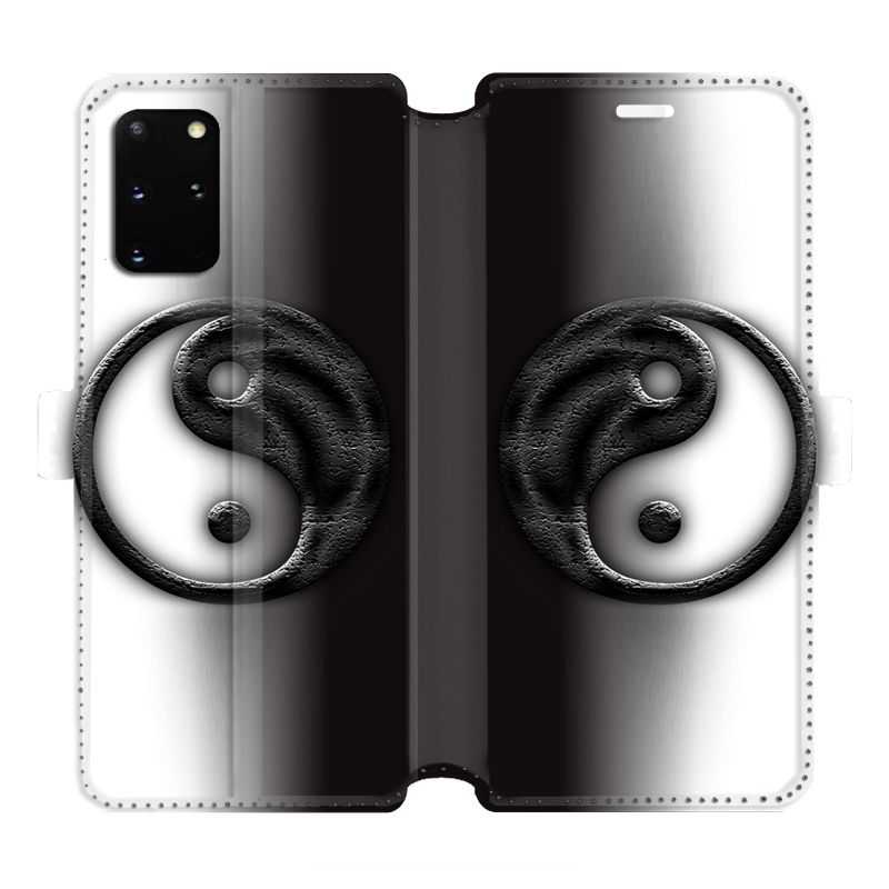 Housse cuir portefeuille pour Samsung Galaxy S20 Plus Yin Yang 3d