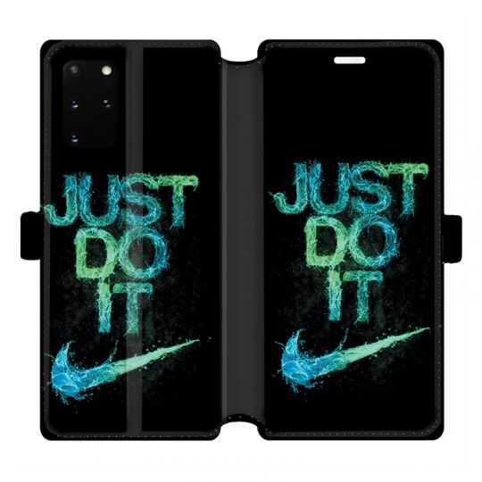 Housse cuir portefeuille pour Samsung Galaxy S20 Plus Nike Just do it