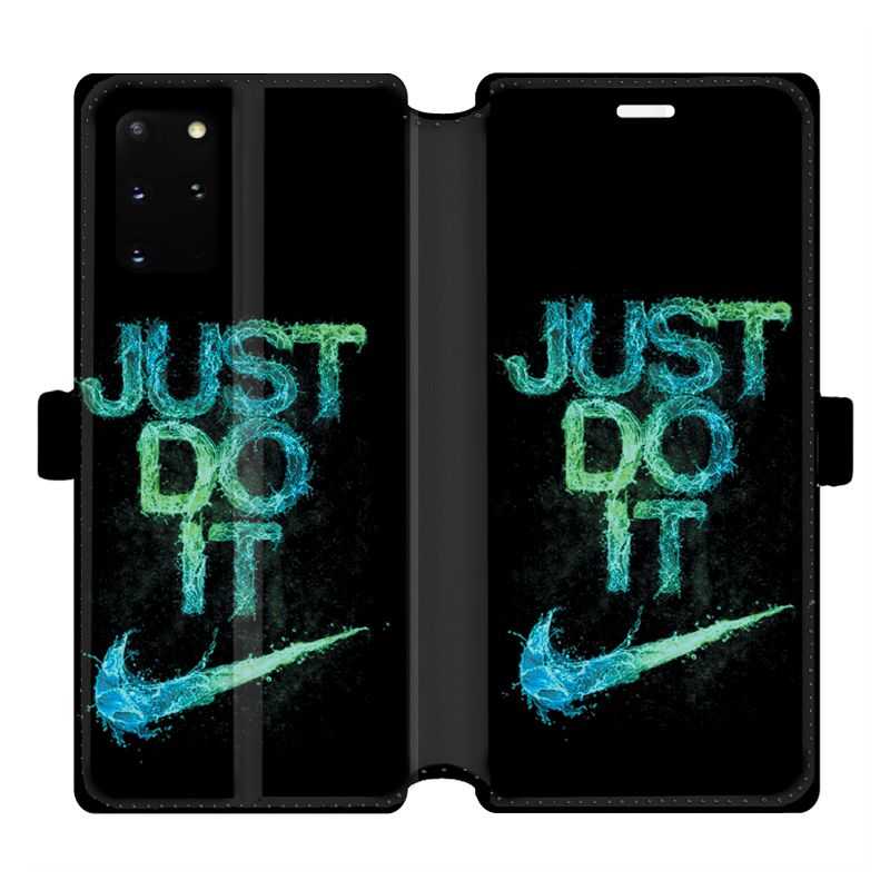 Housse cuir portefeuille pour Samsung Galaxy S20 Plus Nike Just do it