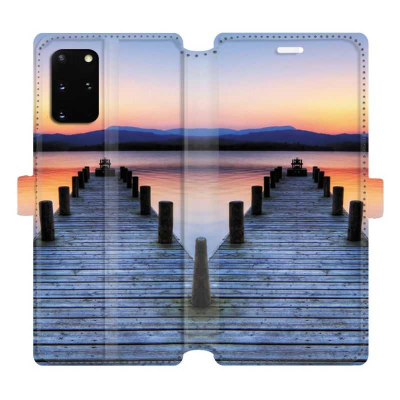 Housse cuir portefeuille pour Samsung Galaxy S20 Plus Ponton