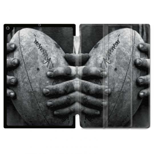 Housse Smart Cover pour Ipad Air 3 / Pro 10.5 Rugby Ballon Vintage
