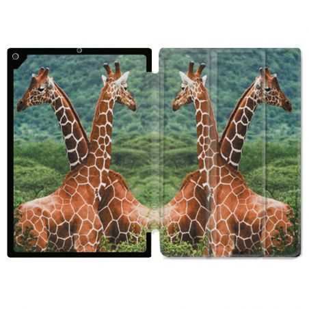 Housse Smart Cover pour Ipad Air 3 / Pro 10.5 Savane Girafe Duo
