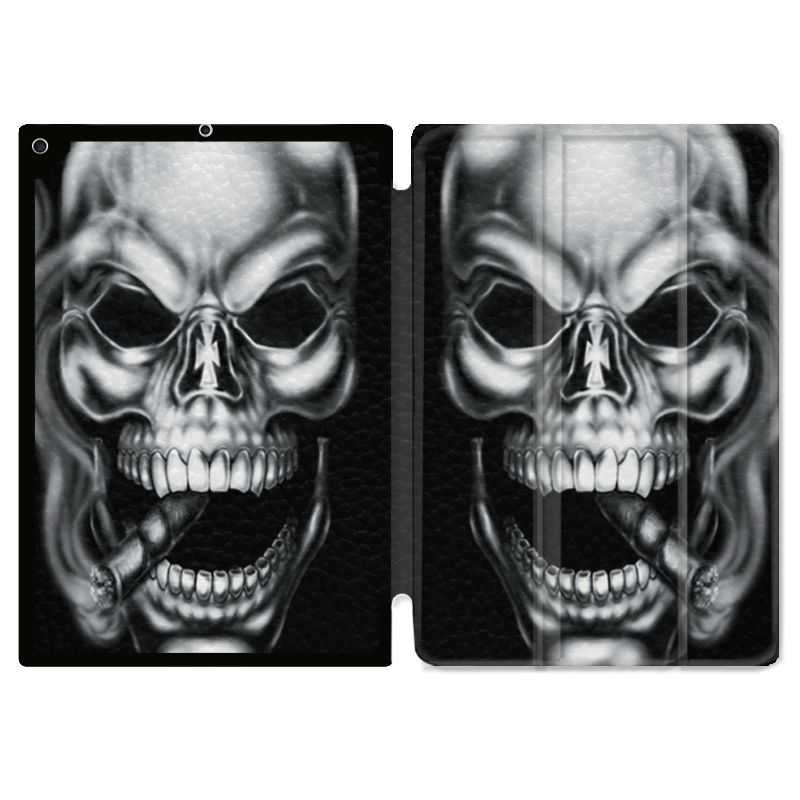 Housse Smart Cover pour Ipad Air 3 / Pro 10.5 Tete de Mort Fume