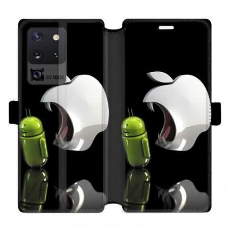 Housse cuir portefeuille pour Samsung Galaxy S20 Ultra Pomme dent