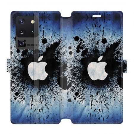 Housse cuir portefeuille pour Samsung Galaxy S20 Ultra Pomme éclaboussure
