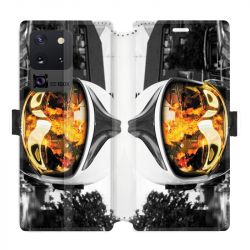 Housse cuir portefeuille pour Samsung Galaxy S20 Ultra pompier casque feu