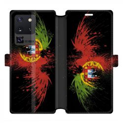 Housse cuir portefeuille pour Samsung Galaxy S20 Ultra Portugal Aigle