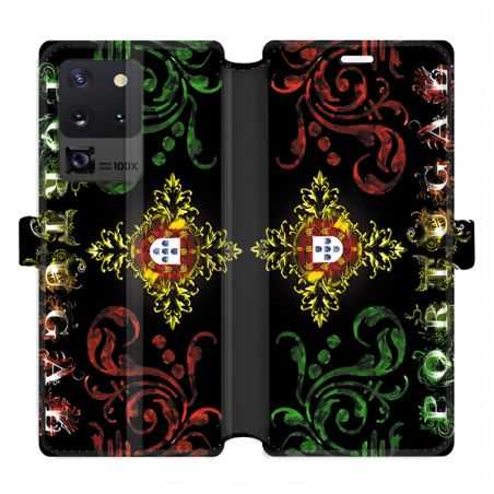 Housse cuir portefeuille pour Samsung Galaxy S20 Ultra Portugal Arabesque